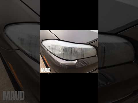 BMW Headlight condensation fix #bmwf10 #bmw #automobile #car #diy #headlight #condensation #repairs
