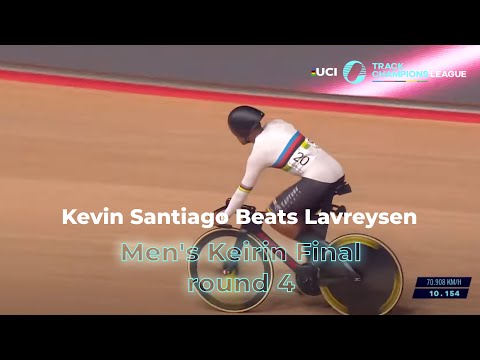 Men's Keirin Final | Kevin Santiago Beats Lavreysen | Round Four London | UCI Track Champions League