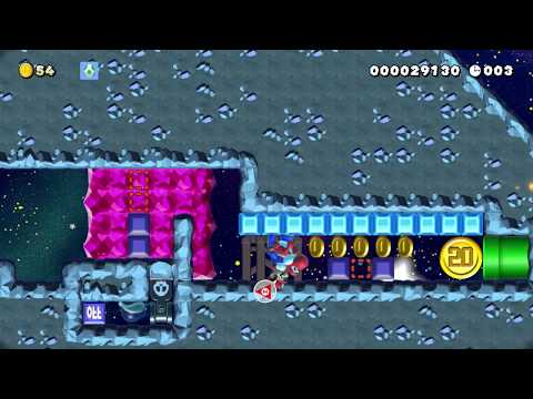 MarioMaker 2 Course World  - Speedrun Crystal Cavern 50sec
