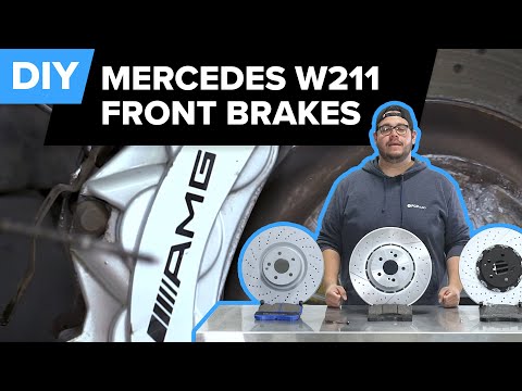 Mercedes E63 AMG Front Brake Pad and Rotor Replacement DIY(W211 W212 E63 AMG, W204 C63 AMG)