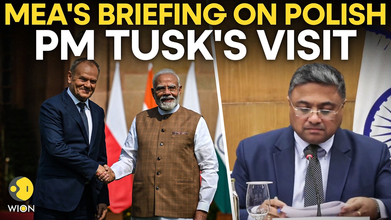 MEA Press Briefing LIVE: MEA Press Briefing on Polish PM Donald Tusk’s India Visit | New Delhi