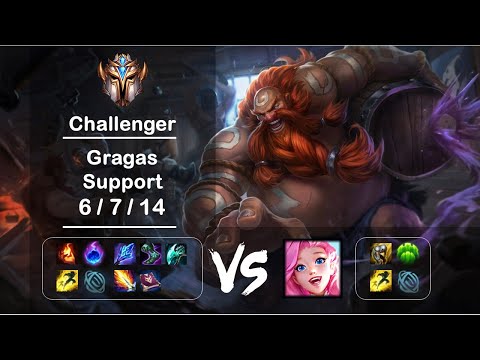 KR Challenger Support Gragas vs Seraphine Ep.2033