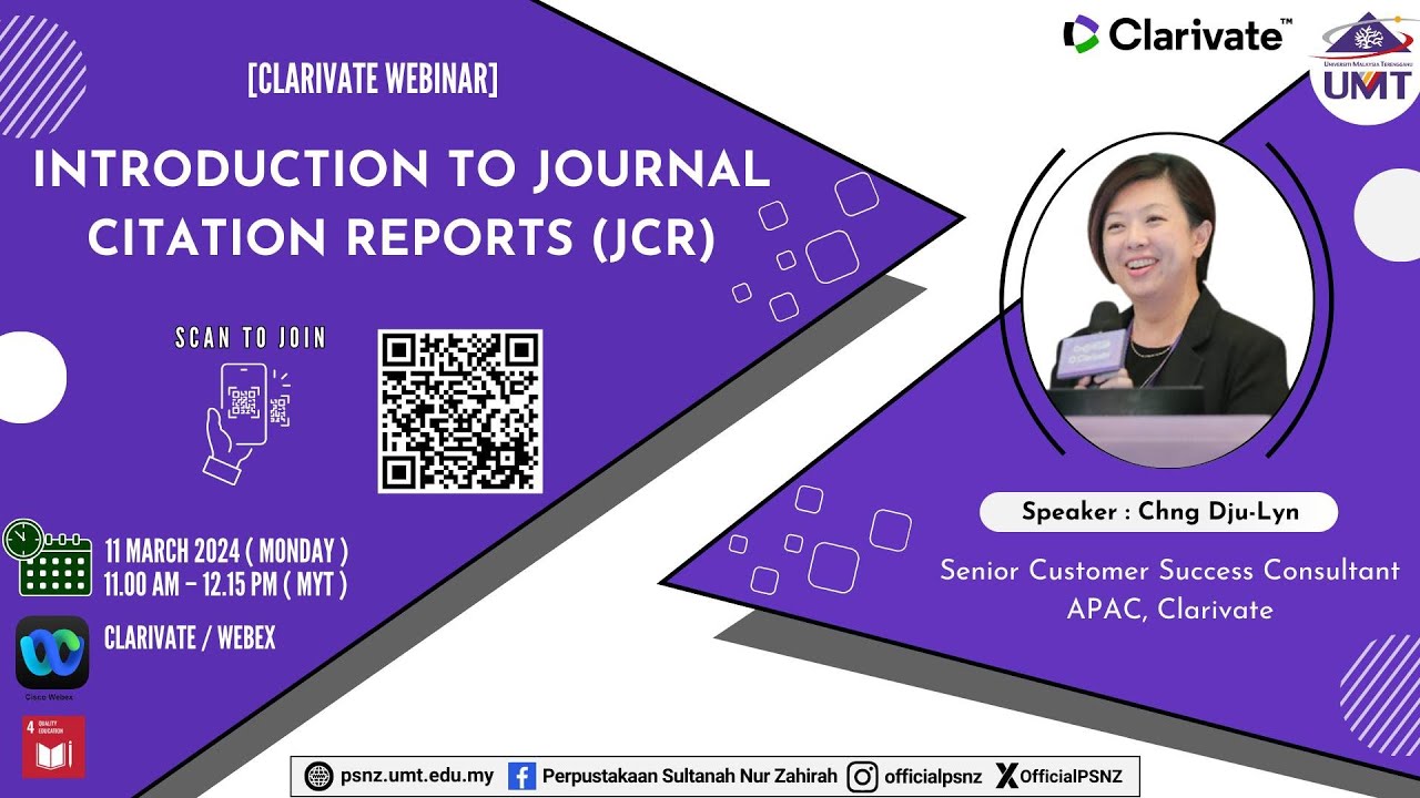 Clarivate Webinar – Introduction to Journal Citation Reports