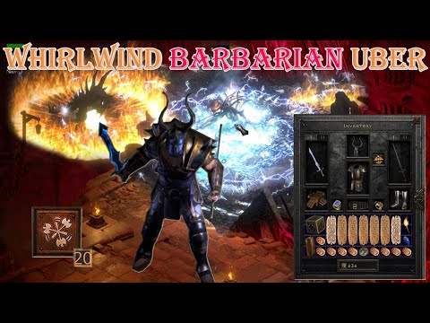 Diablo II Resurrected - Whirlwind Barbarian Build Uber Tristram