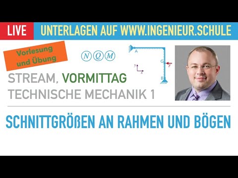 Schnittgrößen an Rahmen und Bögen – Vorlesung und Übung – Technische Mechanik 1 – Stereostatik