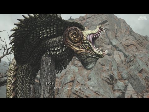 Sephiroth Kills The Midgar Snake and Saves Cloud - Final Fantasy 7 Rebirth