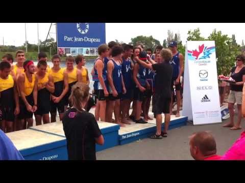 Men u19.  War canoe medal present.