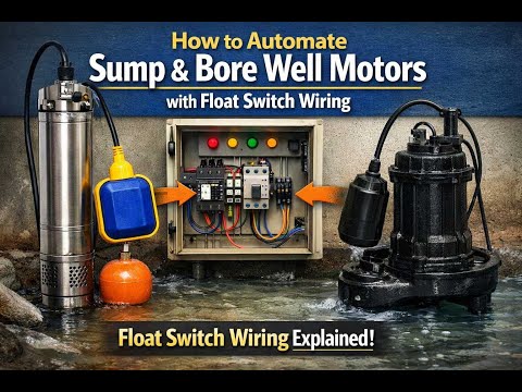 Automatic Sump & Borewell Motor Control with Float Switch Wiring | Full Panel Explanation