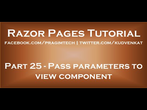 Pass parameters to view component in asp net core