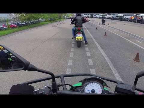 MotoSchool #9 - Porniri/Opriri cu pasager si Poligon in tandem