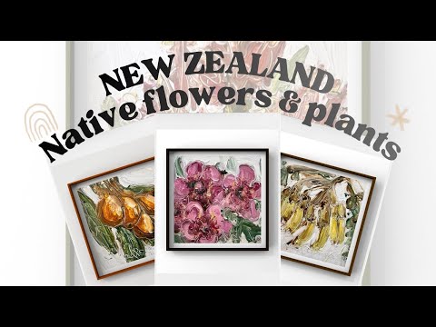 New Zealand native flowers & plants tiny oil painting collection 🌸🌿