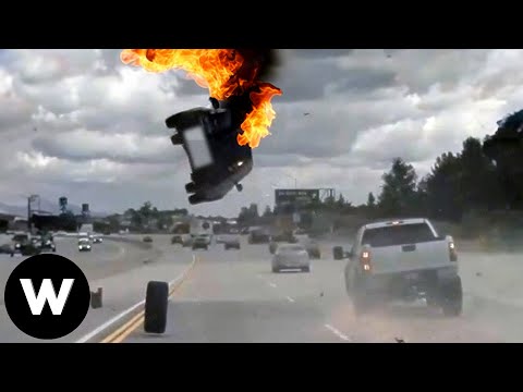 Tragic! Unbelievable Car Crashes Caught On Camera FLYING 50 Feet High