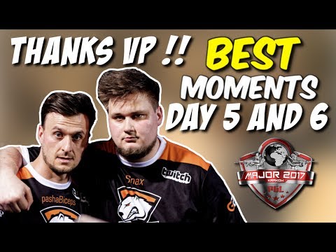 THANKS VIRTUS.PRO, POLISH CROWD, PASHA 1vs4 - PGL Major Krakow 2017 DAY 5 and 6 BEST MOMENTS