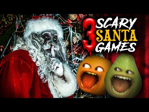 Orange and Pear play 3 Scary Santa Games!