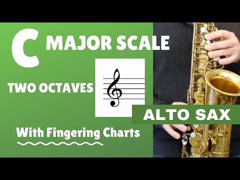 ALTO SAX C Major Scale | 2 Octaves SLOW