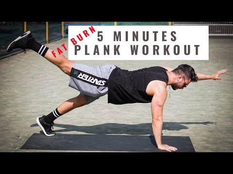 5 minutes PLANK WORKOUT ONLY - Fat BURN