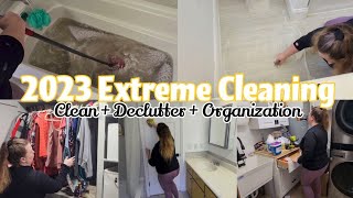 EXTREME DEEP CLEAN + DECLUTTER + ORGANIZATION / MASSIVE CLEANING MOTIVATION / 2023 WHOLE HOUSE RESET