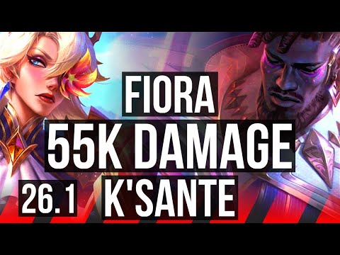 FIORA vs K'SANTE (TOP) | 55K damage | KR Master | 26.1