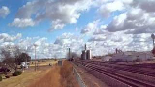 preview picture of video 'UP #844 Roars Through Overton, NE on 11/13/10'