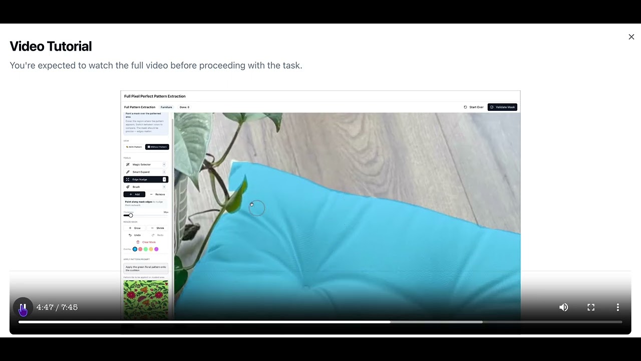 Full Pixel Perfect Pattern Extraction