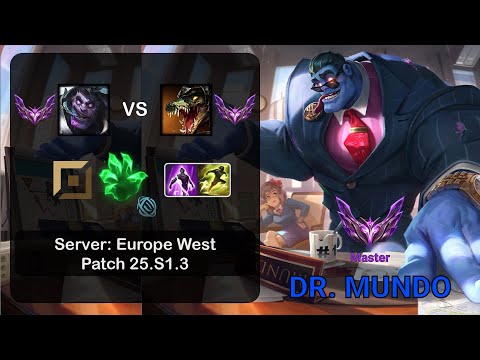 Dr. Mundo Top vs Renekton - EUW Master - Patch 25.S1.3