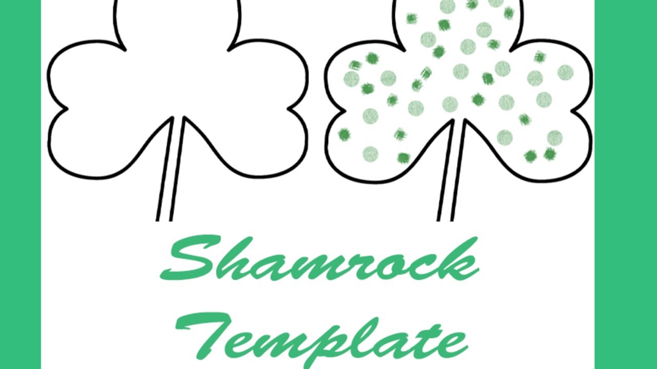 Printable Shamrock Template in 4 Sizes for Crafts Free Kid Crafts DIY St Patrick Day