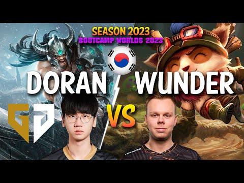 GEN Doran vs Wunder - Doran TRYNDAMERE vs Wunder TEEMO Top - Patch 13.19 KR Ranked