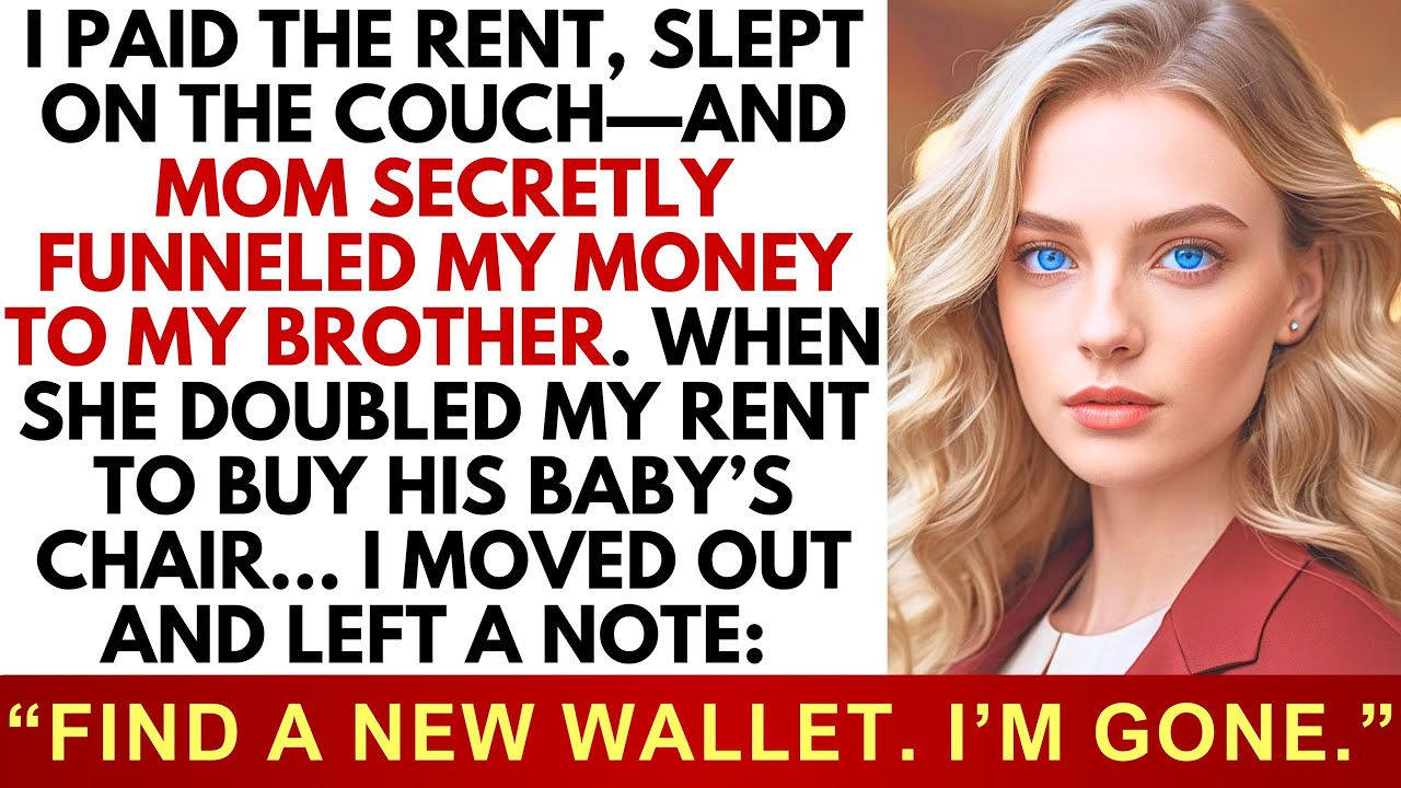 Mom Took Half My Rent to Fund My Brother’s Family—So I Moved Out and Cut Them Off Forever