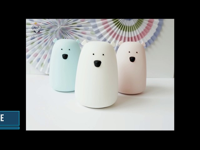 Dětská dotyková lampa Malý medvídek Růžový