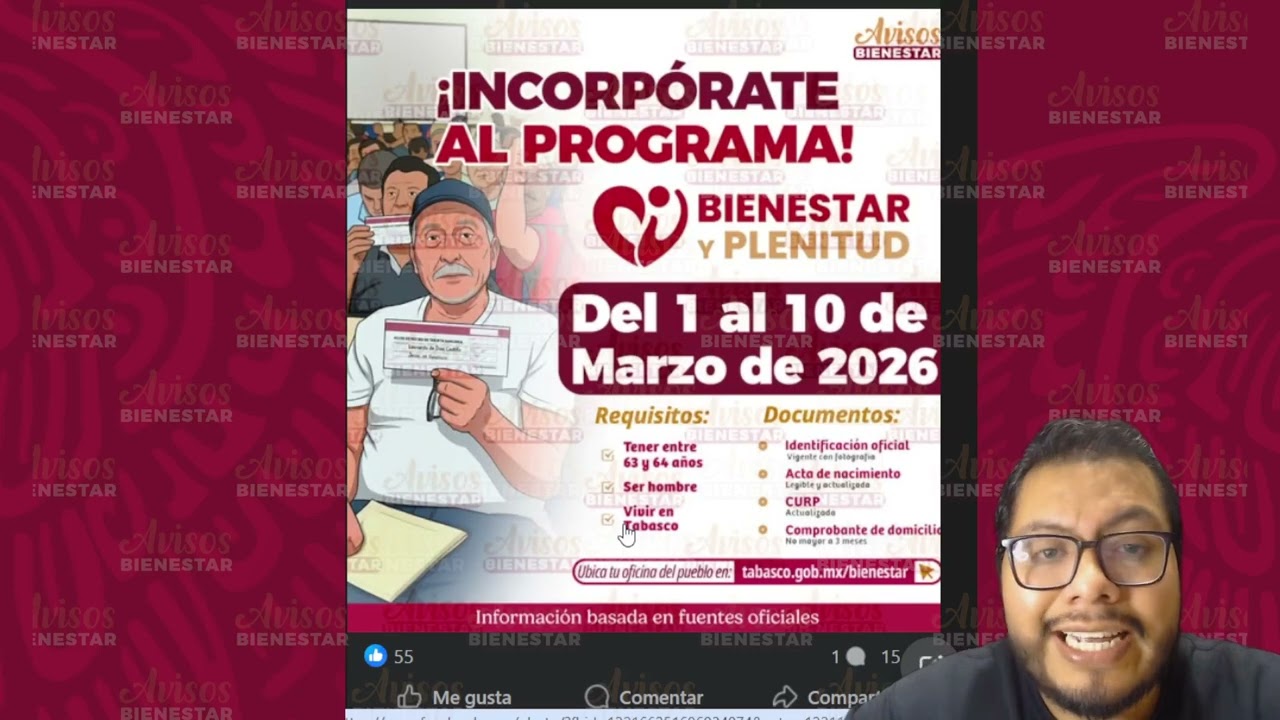 Hombres de 63 y 64 años: es momento de registrarse a “Bienestar y Plenitud" del 1 al 10 de marzo