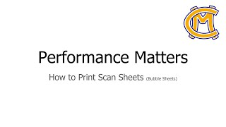 Performance Matters   How to Print Scan Sheets Bubble Sheets