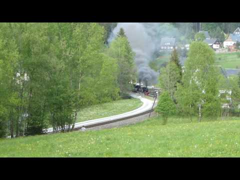 Ausfahrt von 99 4652 & Aquarius C aus Bahnhof Schmalzgrube Pfingsten 24.05.2015