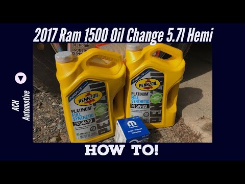 2017 Ram 1500 Oil and Filter Change - 5.7l Hemi | How To