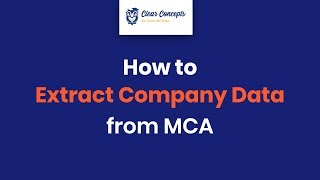 Learn how to extract Company Data from MCA.