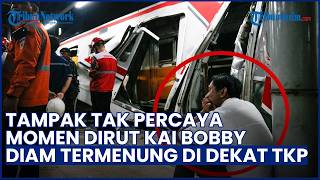 Tampak Syok! Dirut KAI Bobby Rasyidin Terduduk Diam di Dekat KA Argo Bromo & KRL yang Ringsek