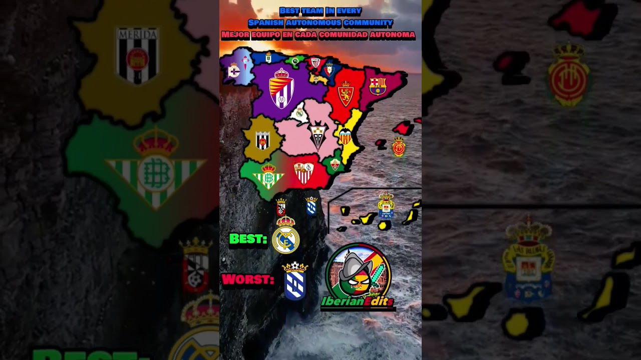 Best team in every spanish autonomous community #geography #europe #map #spain #football