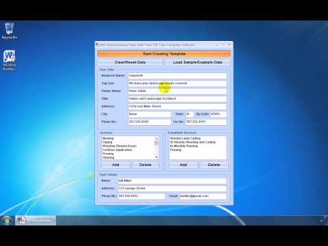 MS Word Business Flyer With Tear-Off Tabs Template Software