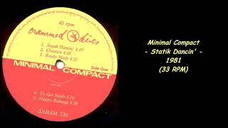 Minimal Compact - Statik Dancin' - 1981 (33 RPM)