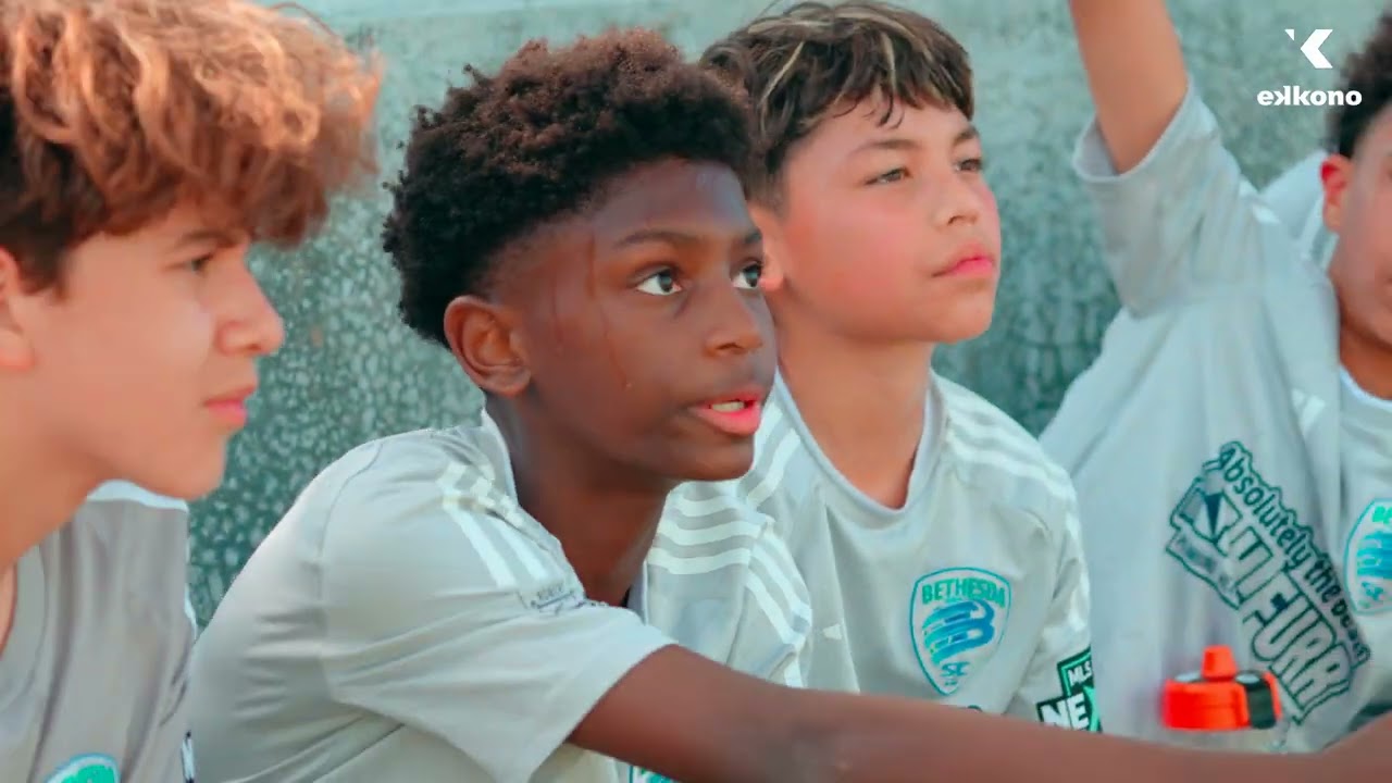 Bethesda SC players training with Ekkono in Spain