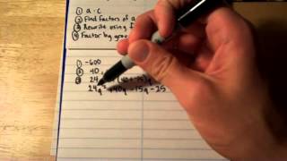 Factoring Trinomials   the Grouping Method
