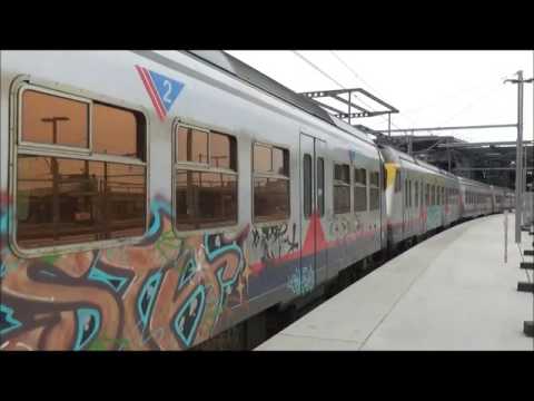 Train departing Ostend to Kortrijk