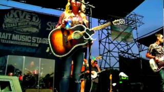 Sunny Sweeney performing FROM A TABLE AWAY at KVET FREE TEXAS MUSIC SERIES