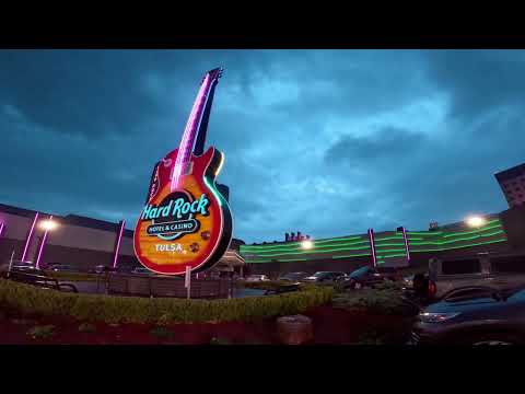 Hard Rock Tulsa - Dire Straits Exterior Light Show