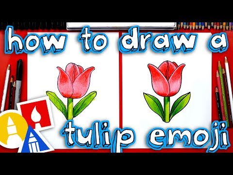 How To Draw The Tulip Emoji 🌷