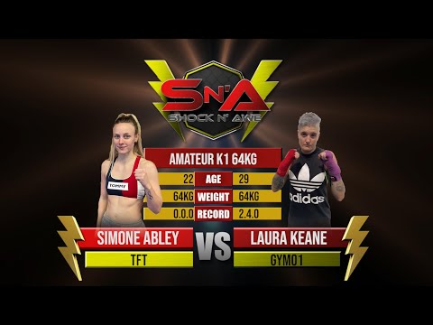 Shock N Awe 33 - Laura Keane vs Simone Abley Catchweight Amateur K1 64kg