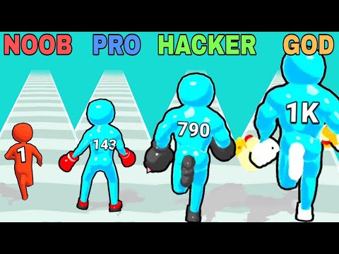 NOOB VS PRO VS HACKER VS GOD in Runner Up!