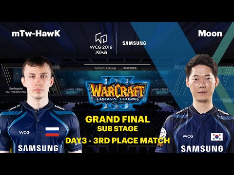 WCG 2019 GF | Warcraft 3, 3rd place match | mTw-HawK vs Moon