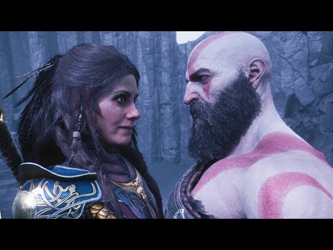 Kratos Meets Freya In Valhalla Scene - God Of War Ragnarok Valhalla DLC PS5 2023