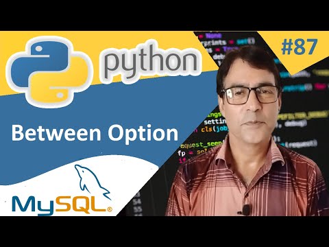 Between Option In Python Mysql Python With Mysql Python Tutorial For Beginners 87