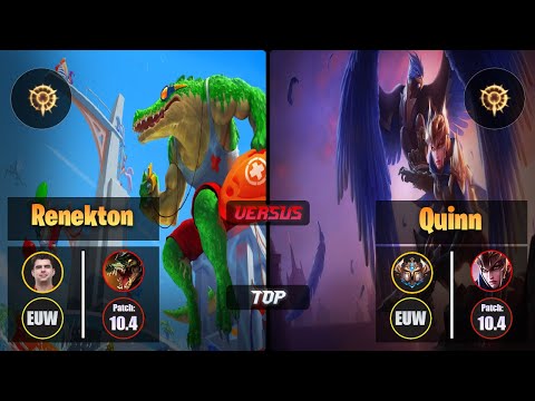 Bwipo RENEKTON (Top) [Press the Attack] VS QUINN - Challenger EUW Patch 10.4